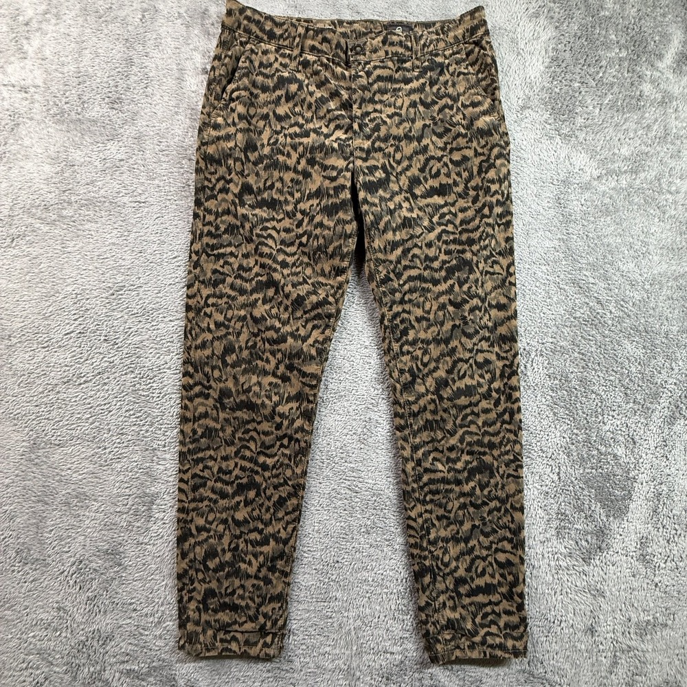 AG Adriano Goldschmied The Caden 27R Leopard Print Tailored Trouser Pants